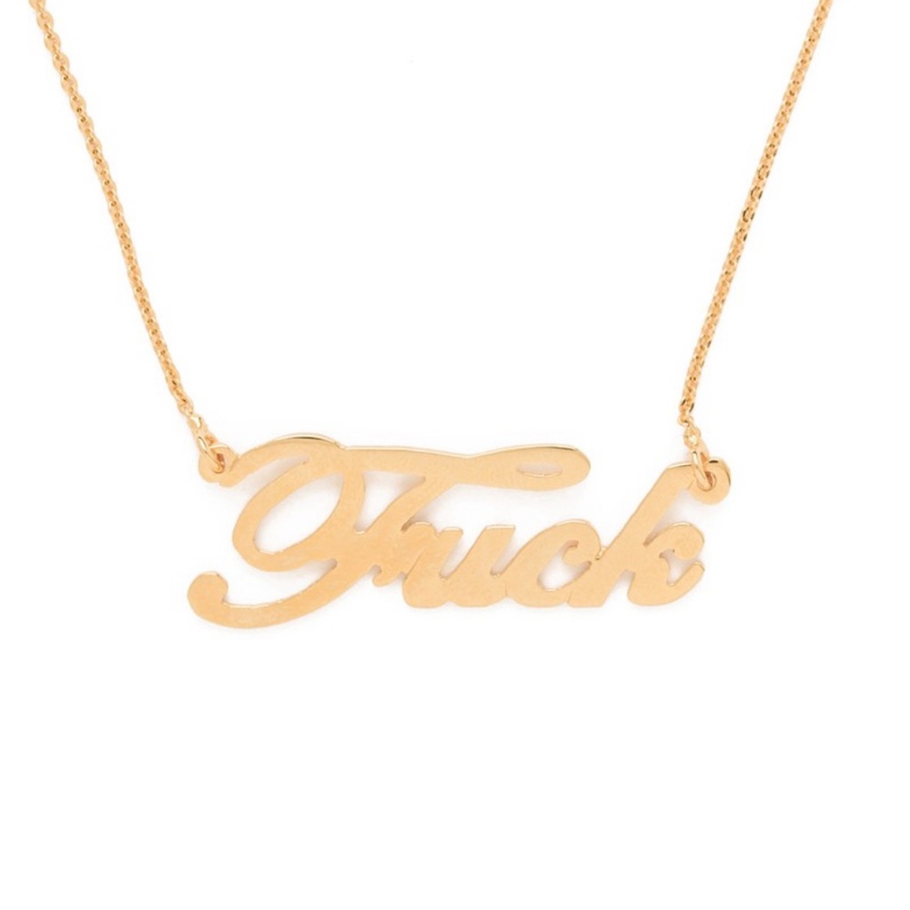 Cc Skye F*CK Necklace 18k gold plated